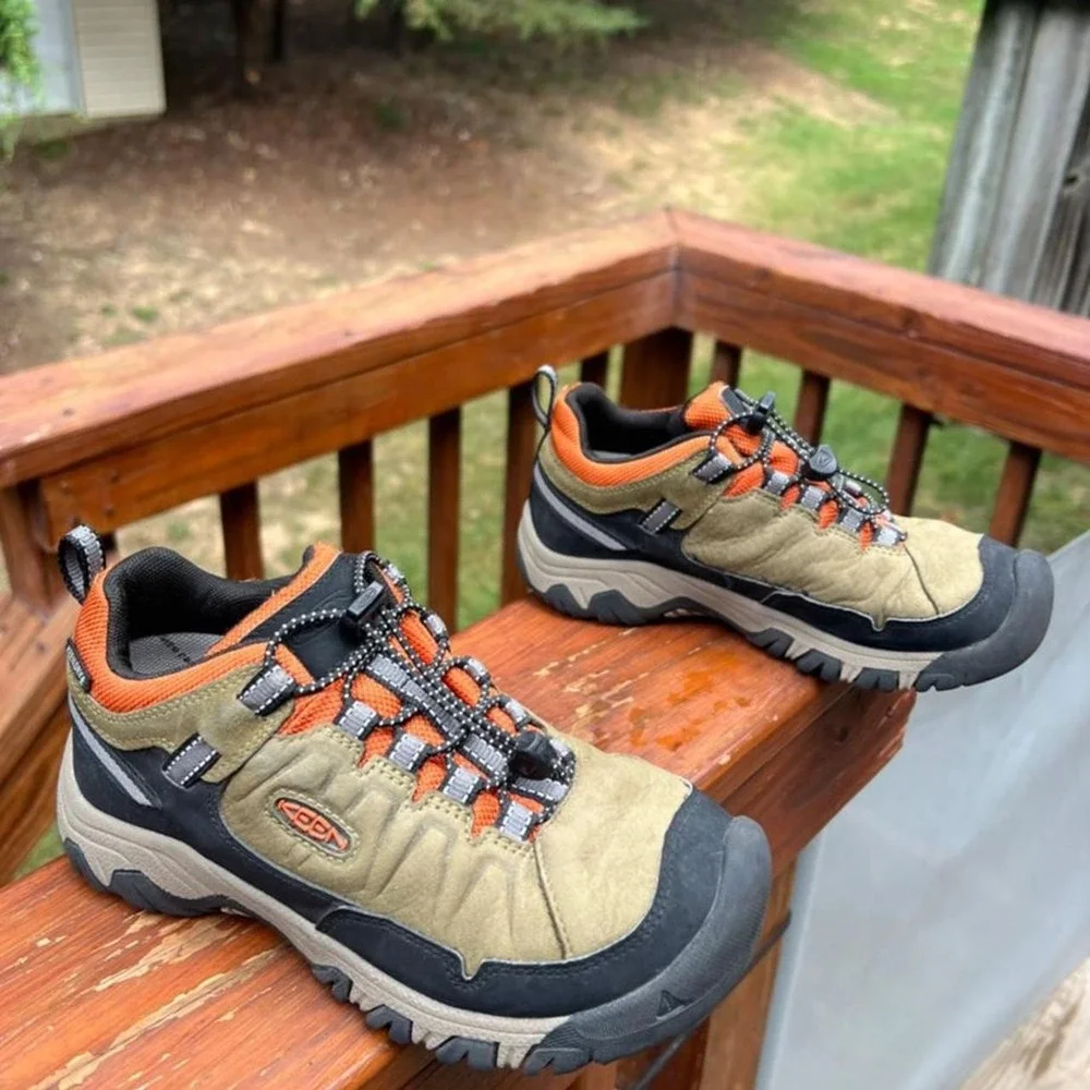 Keen Youth 2 Waterproof Targhee IV Hiker Bison Brindle Orange Boots